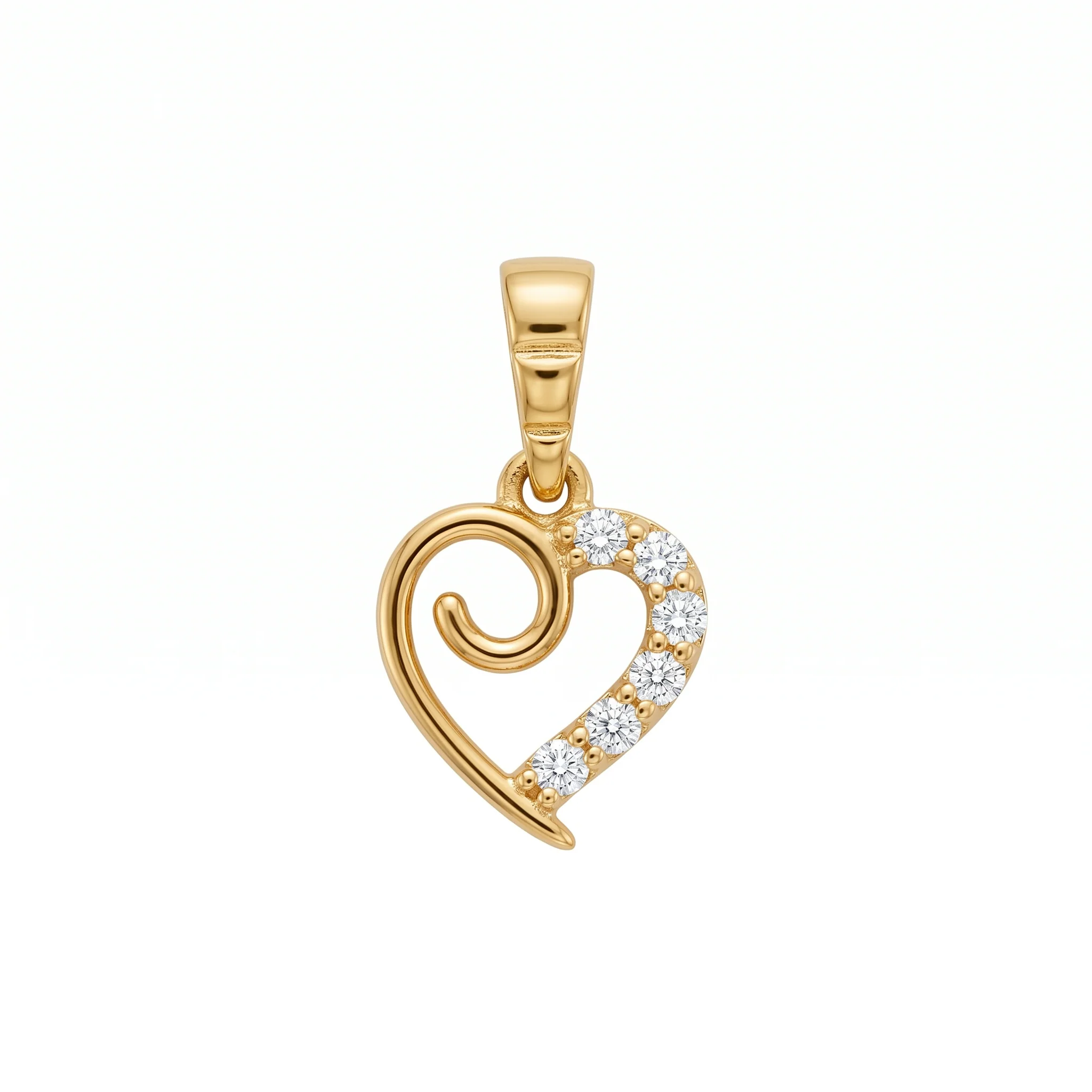 14K Gold | Anhänger Herz mit Zirkonia K081